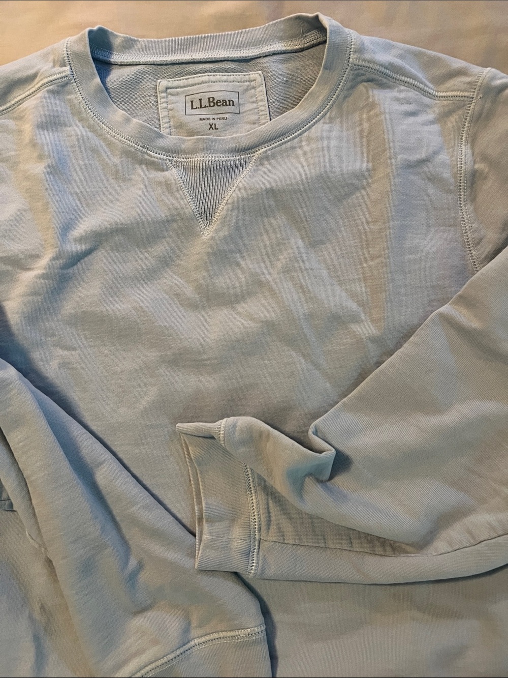 L.L. Bean Women’s Pale Blue Crewneck Sweatshirt - Picture 2 of 5